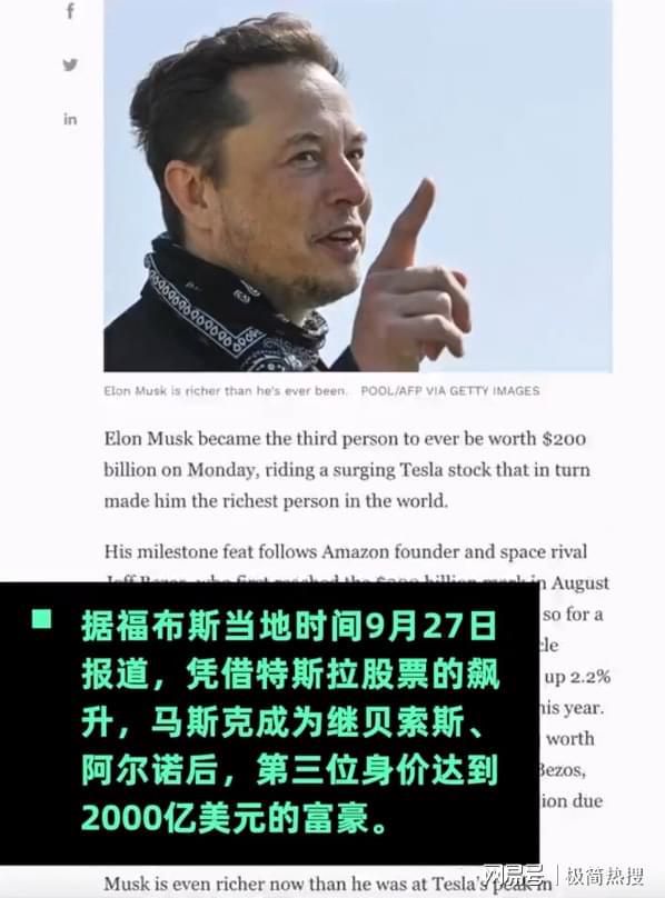 马斯克2021年财富巅峰：全球首富的崛起与争议